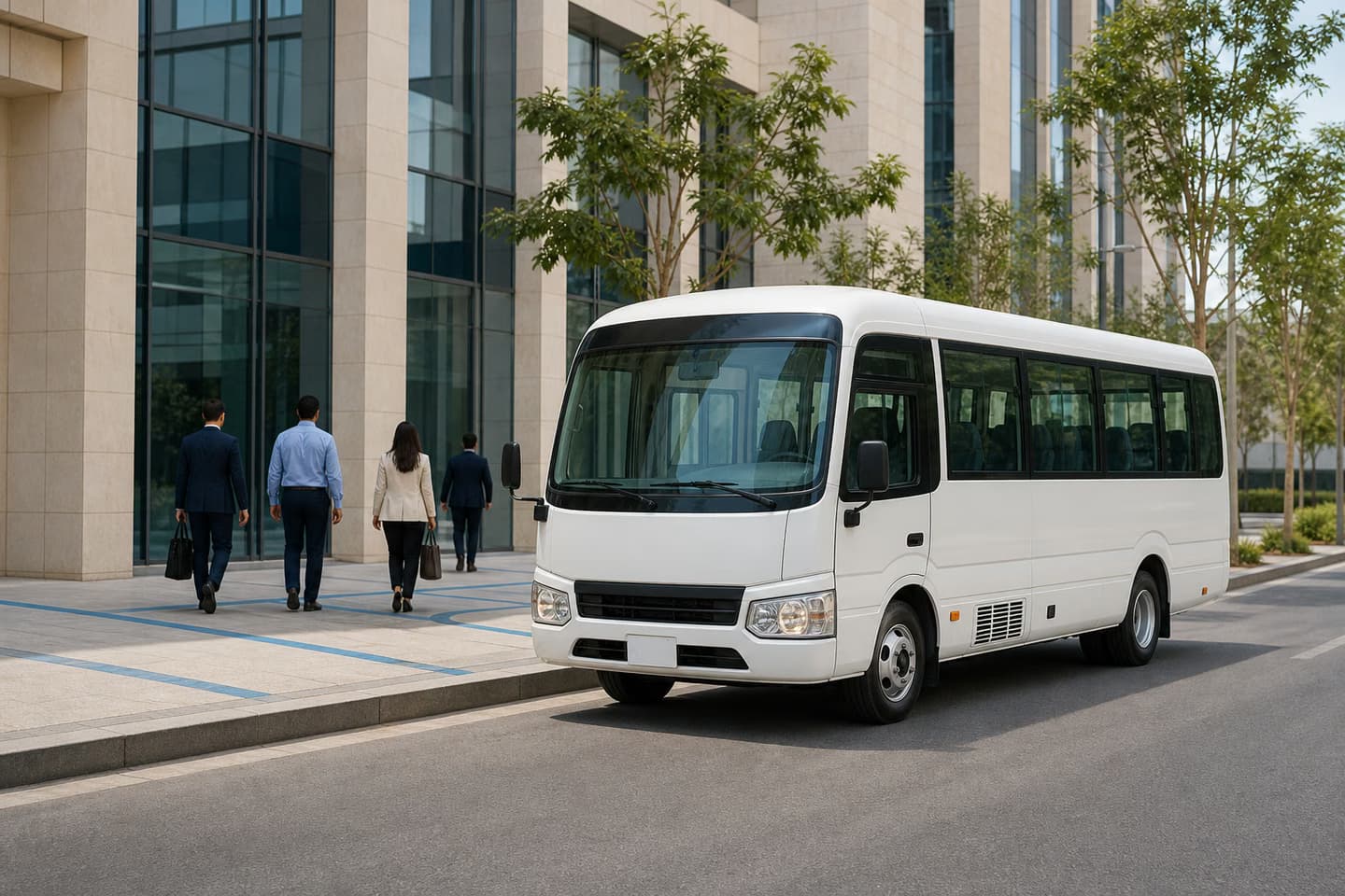 Illustrative corporate passenger vehicle in a Riyadh business setting